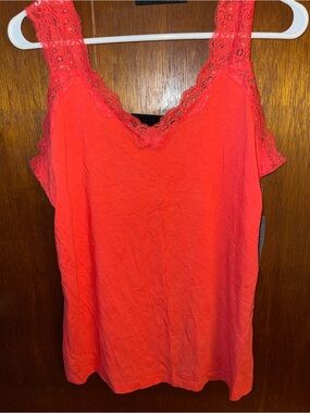 Covington Coral Lace-Trim Camisole